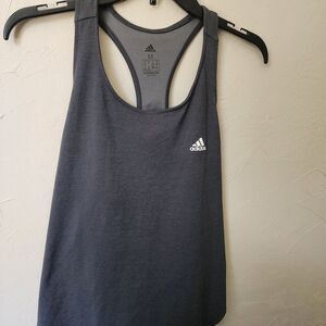 Adidas Dark Gray Racerback Tank Size Medium